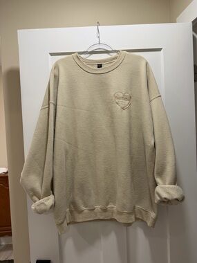 Iced Coffee Heart Embroidered Crewneck